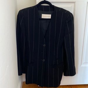 Black blazer with striped detail